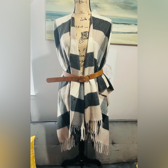 Style & Co. Color Block Poncho One Size - Picture 11 of 15